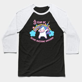 3 year of being Awesome Unicorn Baseball T-Shirt